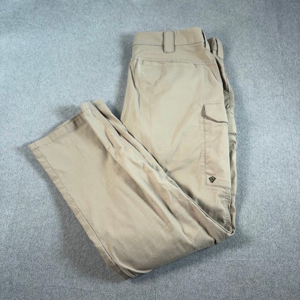 First Tactical Pants Mens 36x32 Tan Solid Ripstop Cargo Utility Workwear